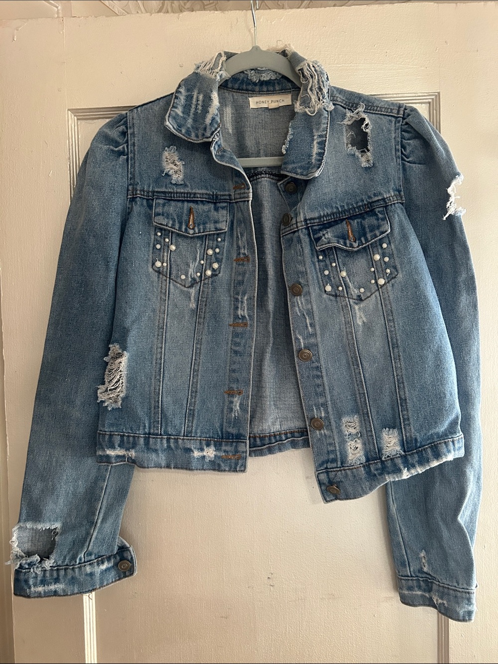 Women’s Honey Punch embellished Jean jacket size small